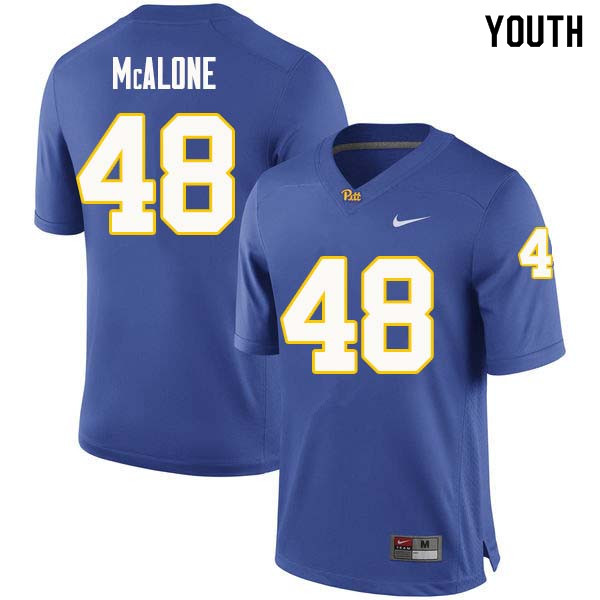 Youth #48 Kellen McAlone Pittsburgh Panthers College Football Jerseys Sale-Royal